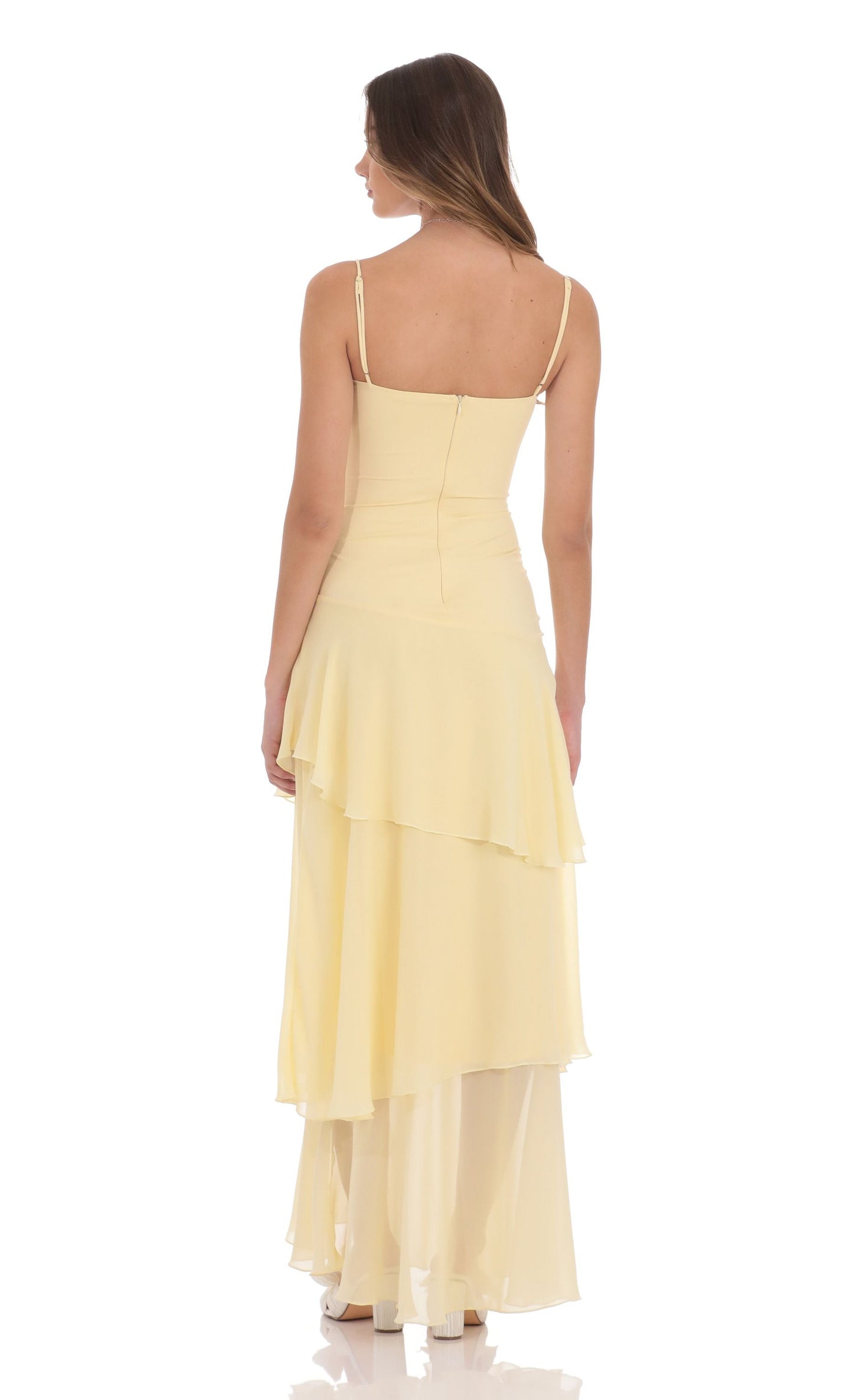 Long Ruffle Maxi Dress